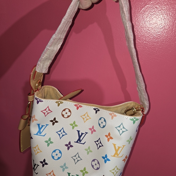 Louis Vuitton Multicolor Monogram White Canvas Shoulder Bag - Picture 12 of 12